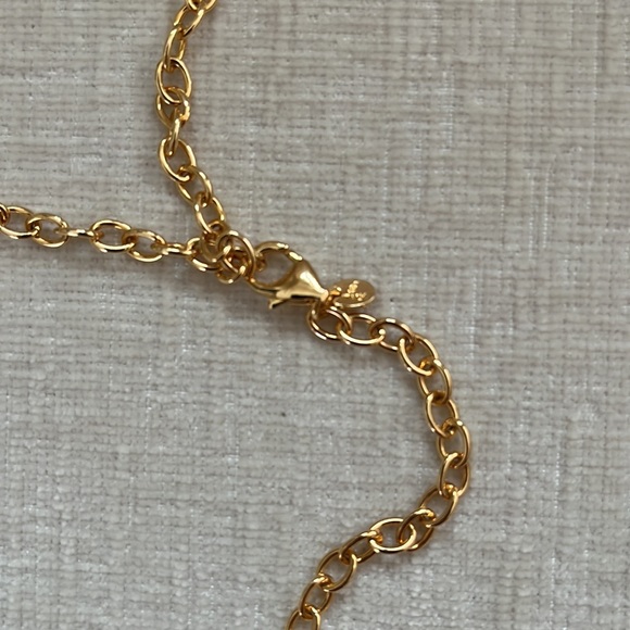 B Italy Gold Tone Eternity Pendant Necklace - Picture 4 of 7